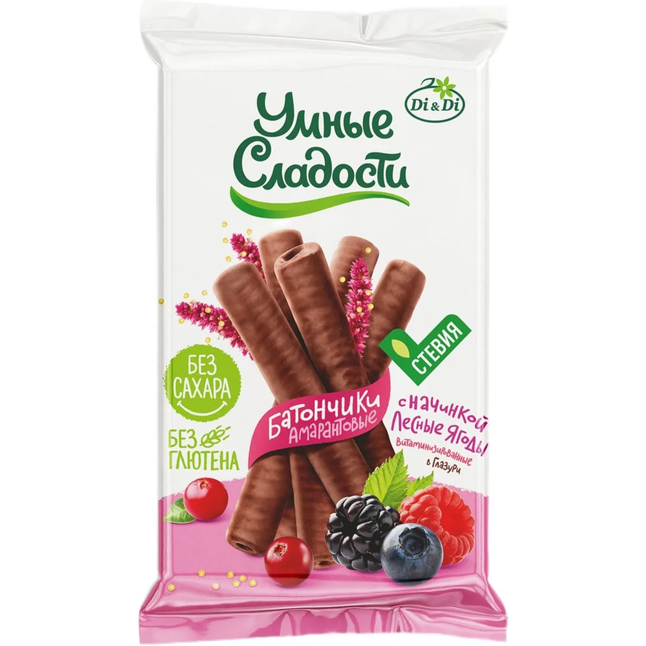 Батончик "Умные сладости" Лесная ягода в глазури