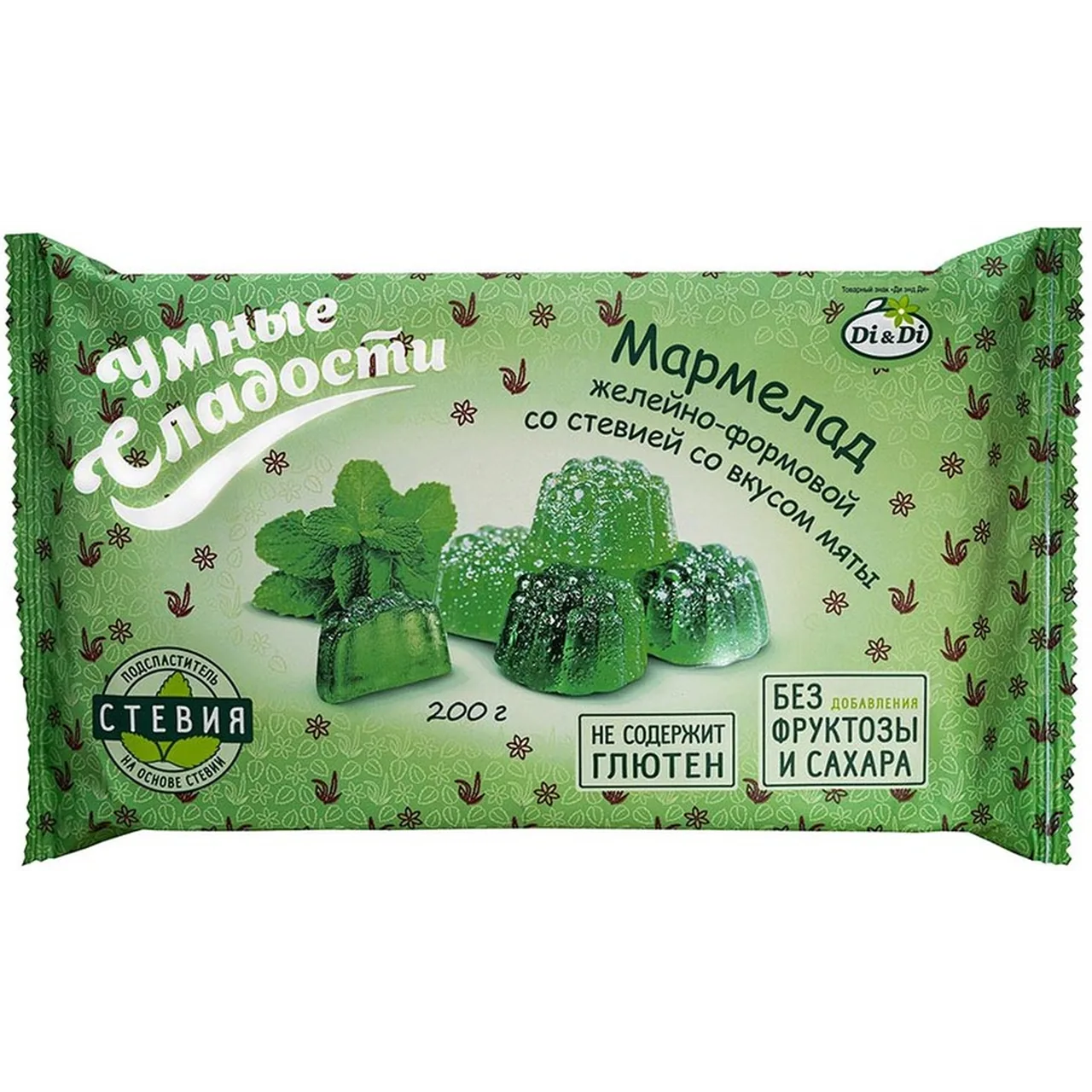 Мармелад "Умные сладости" Мятный (без сахара)