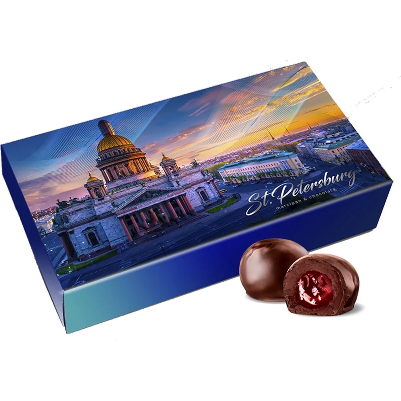 Марципан "Исаакиевский собор" с гранатовой начинкой